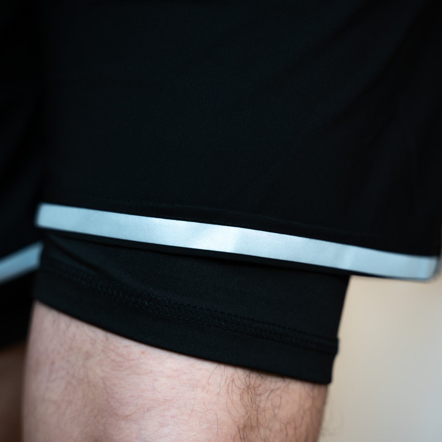 Shorts deportivos con forro - Negro