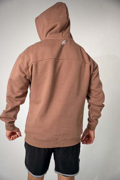 Sudadera con capucha Premium Relaxed - Marrón