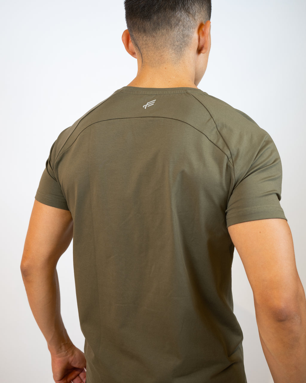 Fitgods Box Logo Fitted Tee - Olive Green
