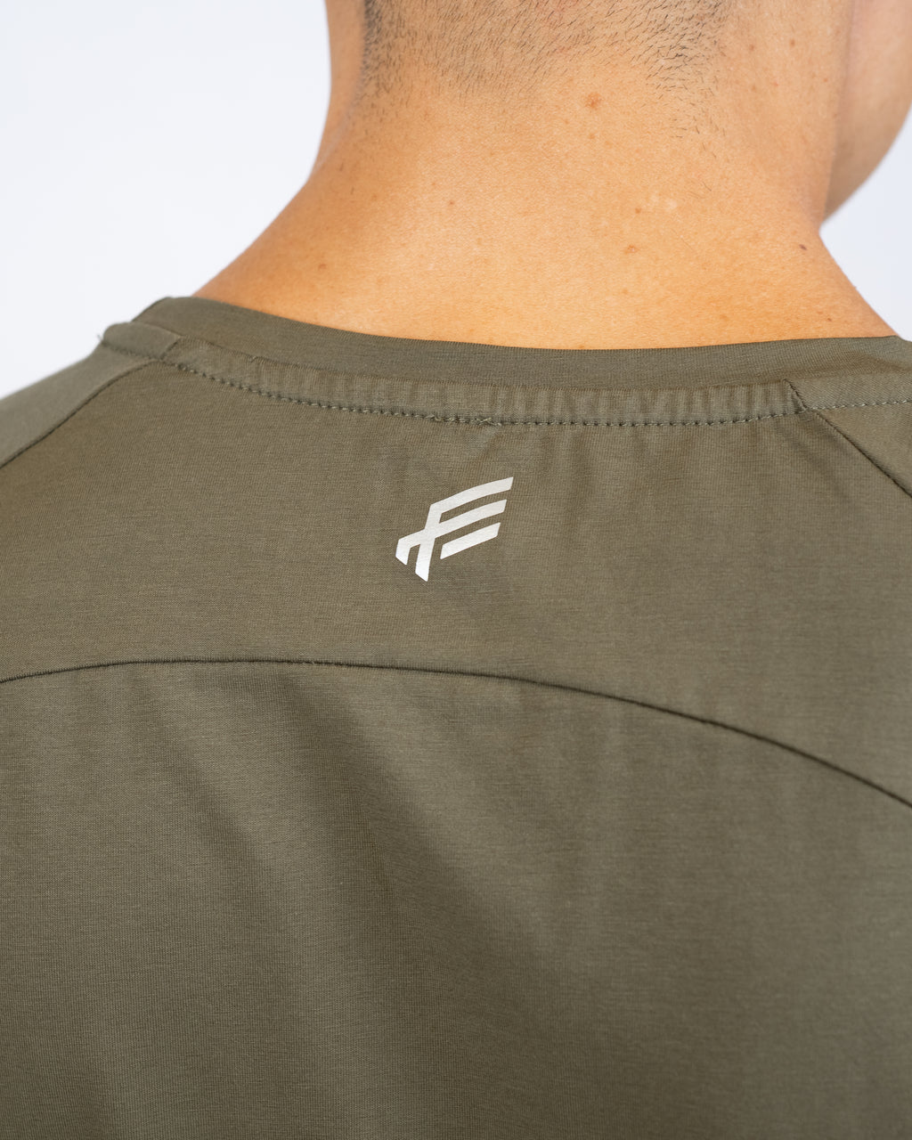 Fitgods Box Logo Fitted Tee - Olive Green