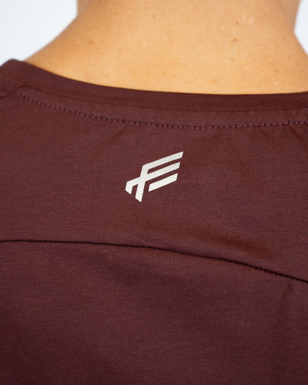 Fitgods Box Logo Fitted Tee - Maroon