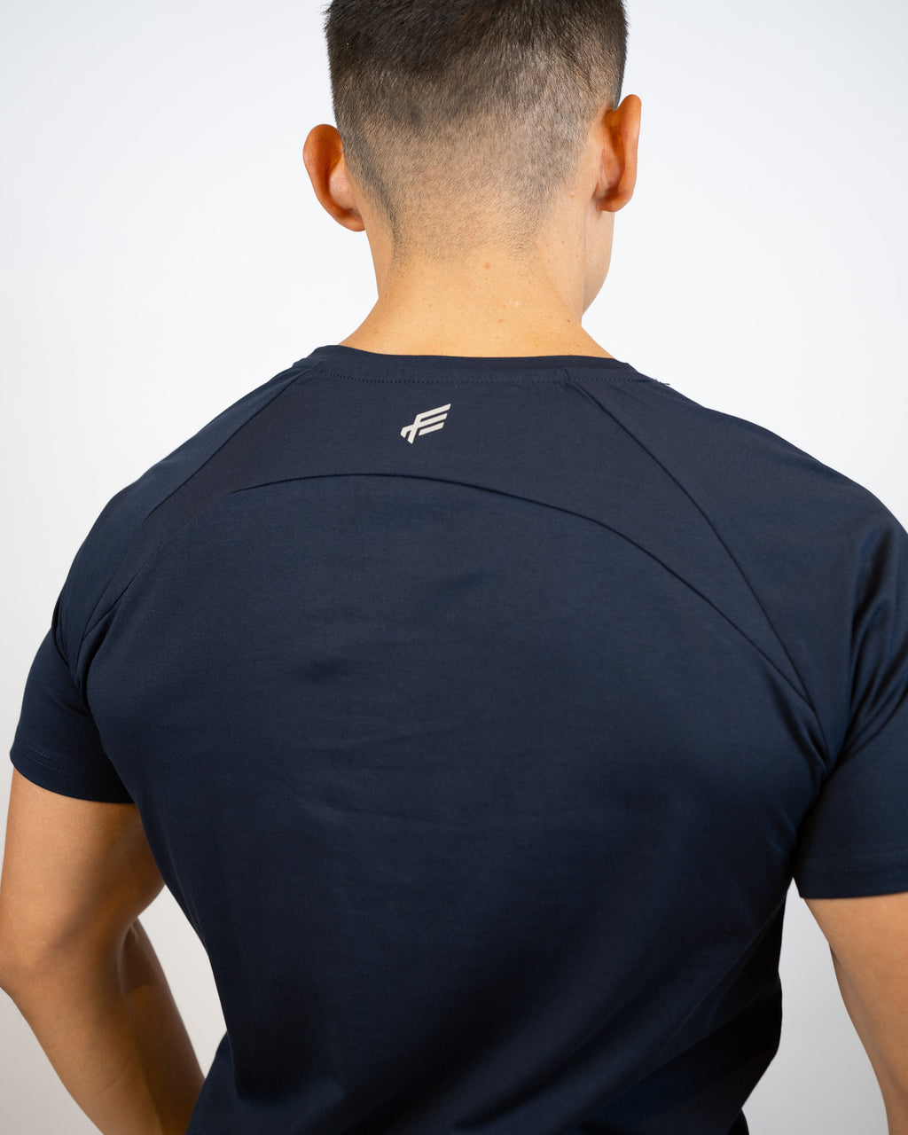Fitgods Box Logo Fitted Tee - Navy Blue