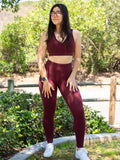Performance Leggings - Burgundy