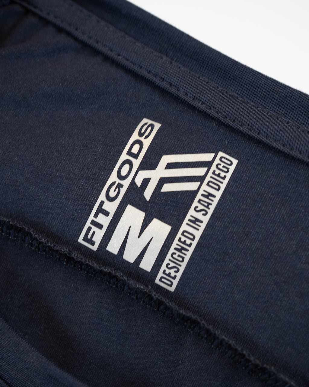Fitgods Box Logo Fitted Tee - Navy Blue