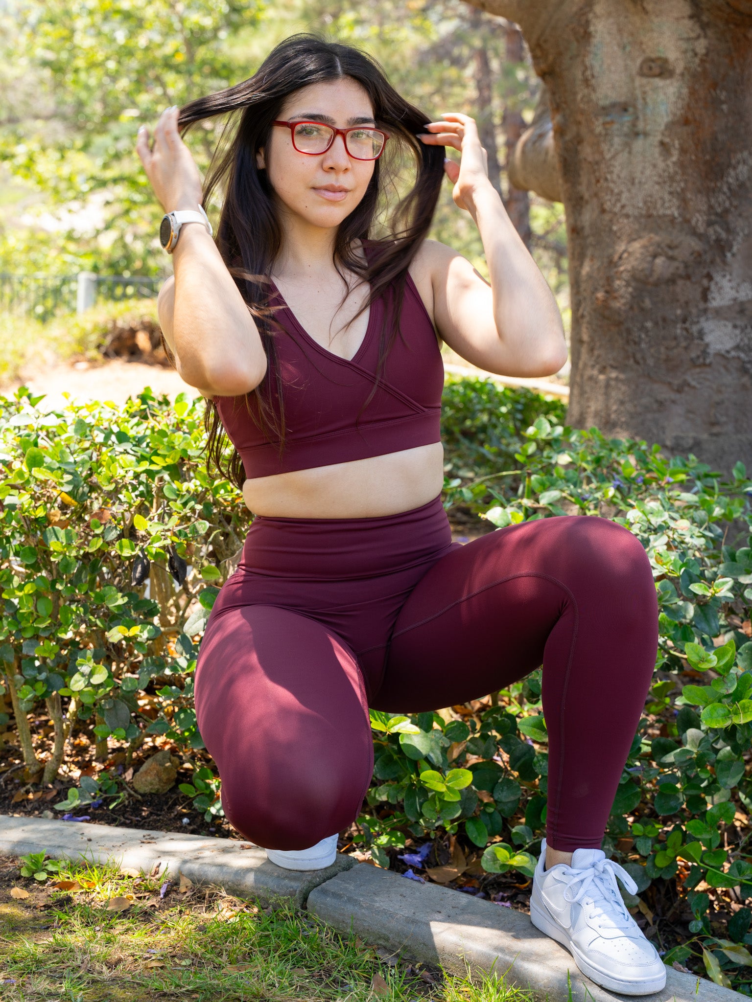 Performance Leggings - Burgundy