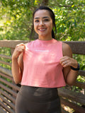 Cropped Tank Top - Pink Peach