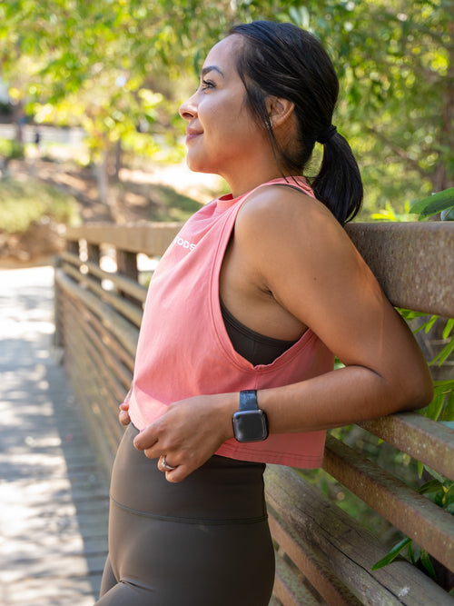 Cropped Tank Top - Pink Peach