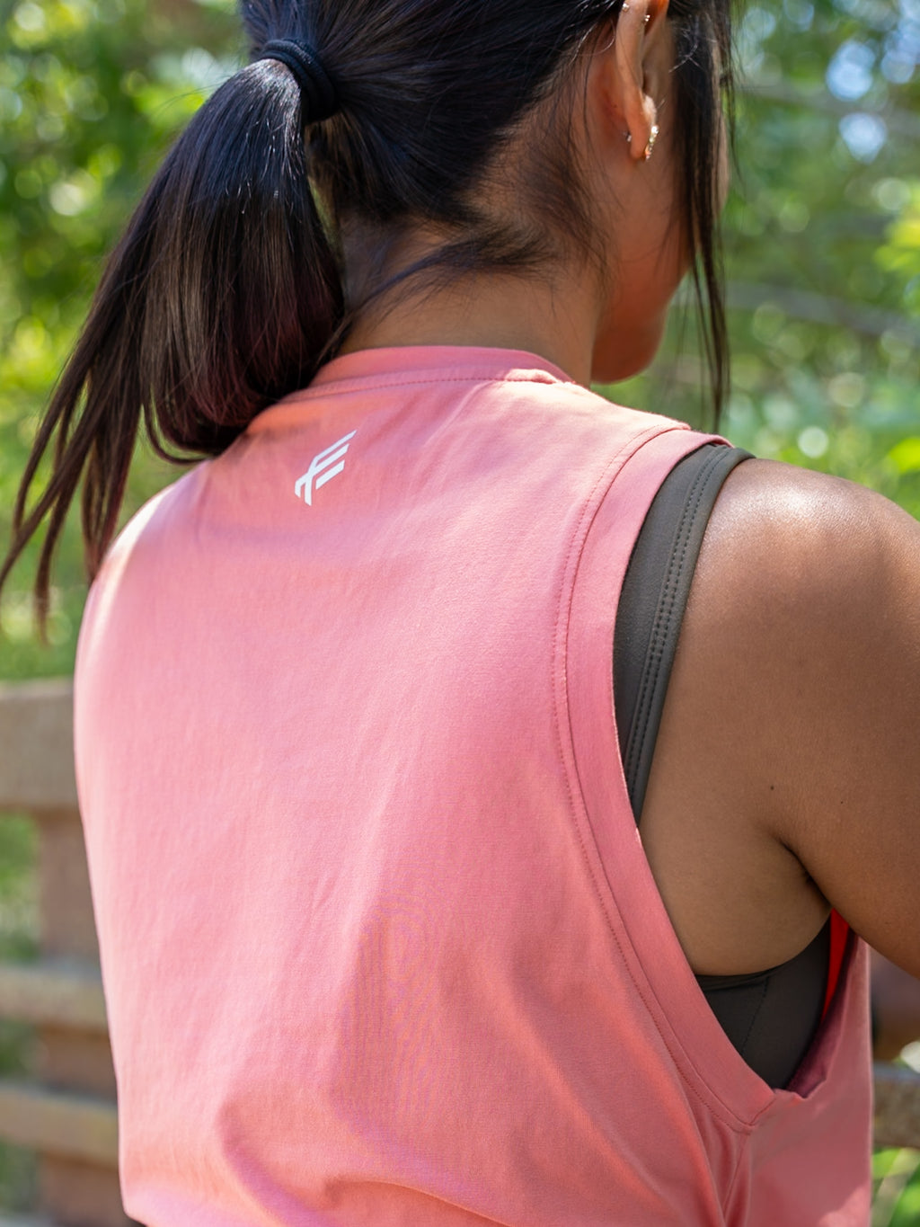 Cropped Tank Top - Pink Peach