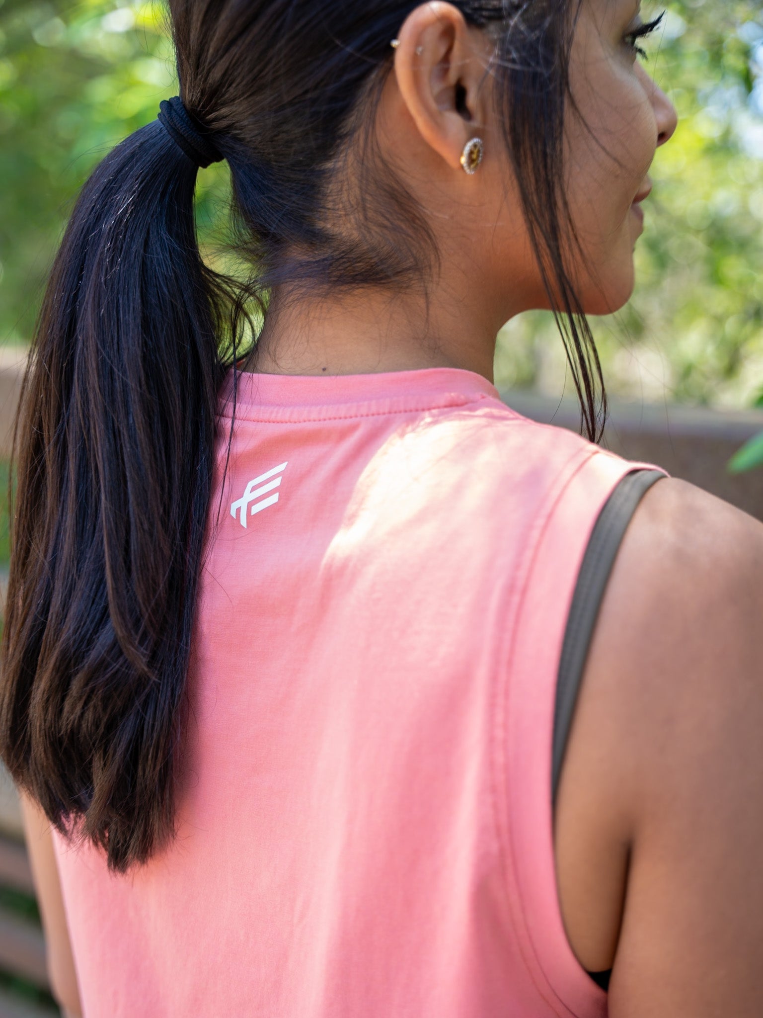 Cropped Tank Top - Pink Peach