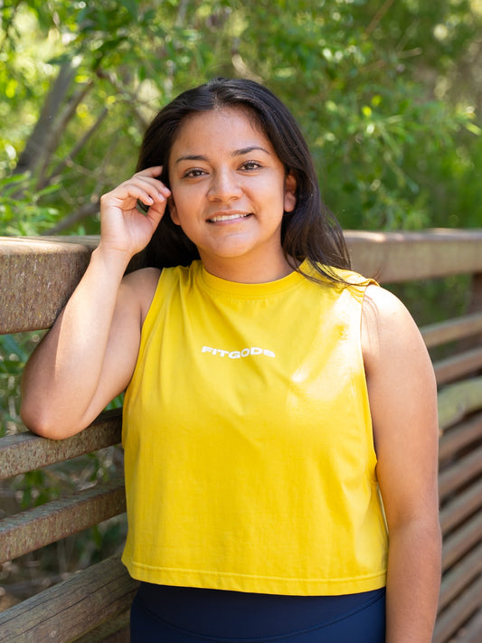 Cropped Tank Top - Yellow