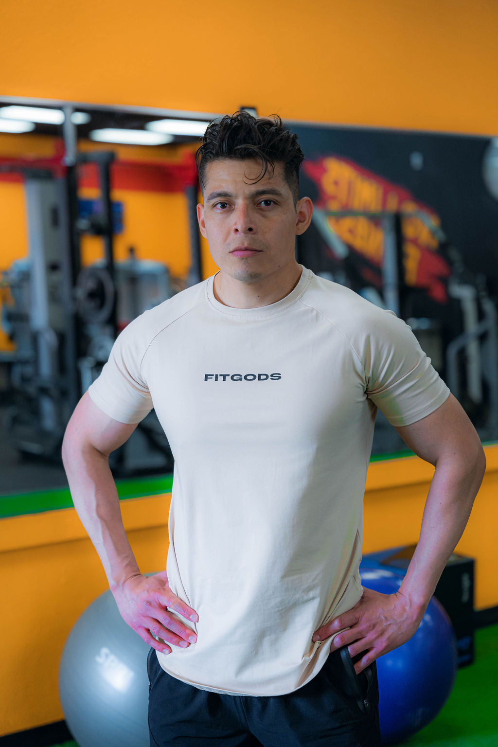 Camiseta de manga corta Performance - Desert Sand