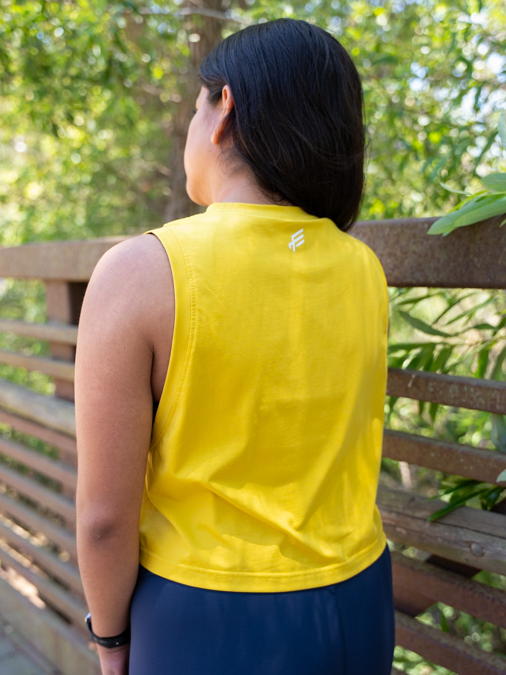Cropped Tank Top - Yellow
