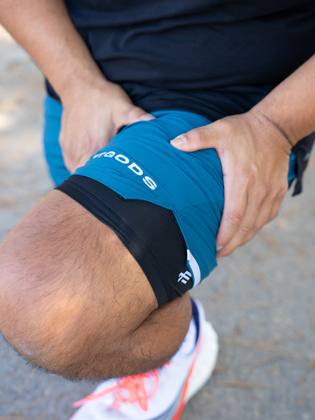2-in-1 Training Liner Shorts - Teal Blue
