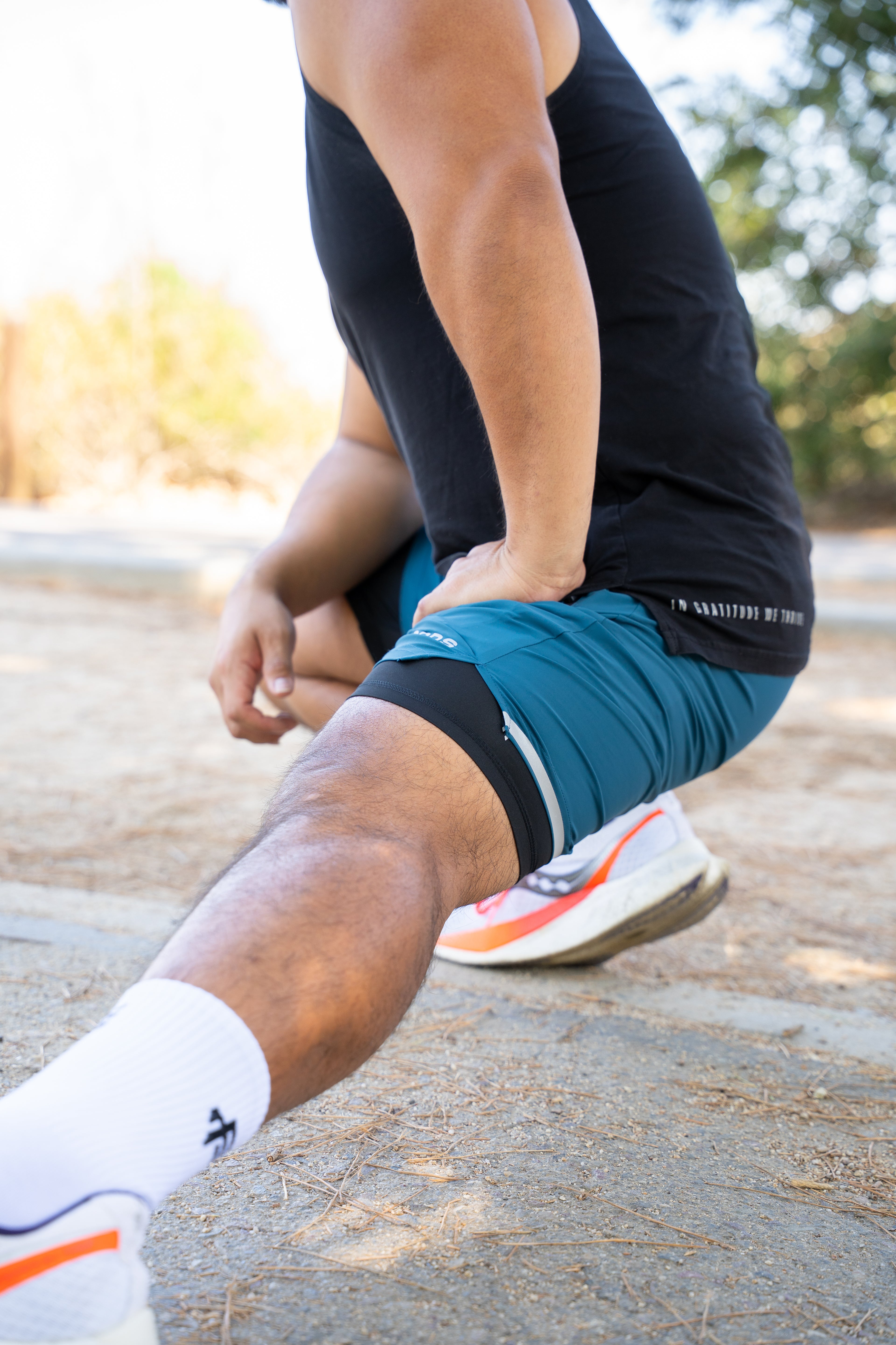 2-in-1 Training Liner Shorts - Teal Blue
