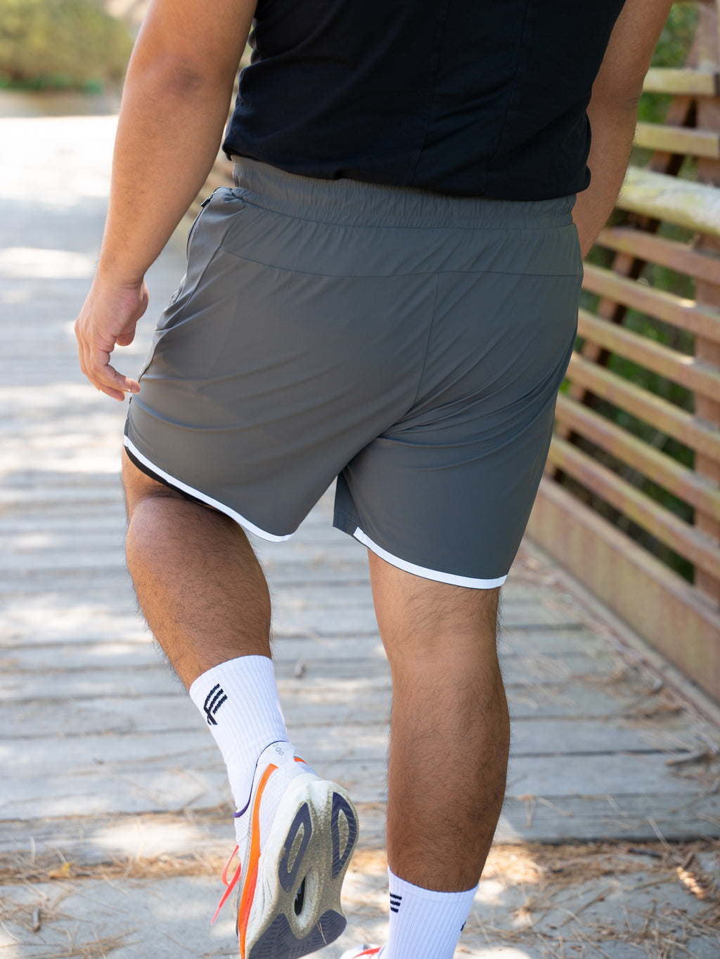 2-in-1 Training Liner Shorts - Metallic Gray