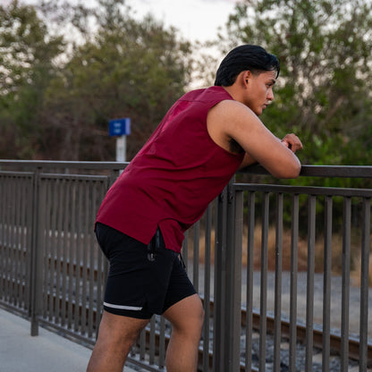 Cutoff Tank - Wine Red