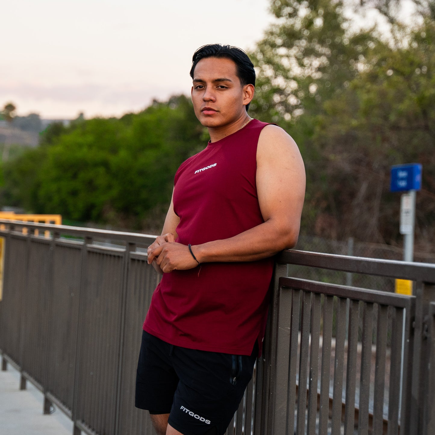 Cutoff Tank - Wine Red