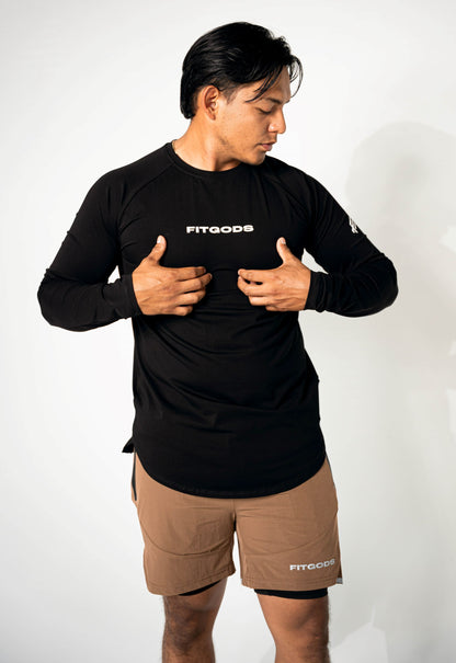 ALWAYS GRATEFUL Performance Long Sleeve -  Black