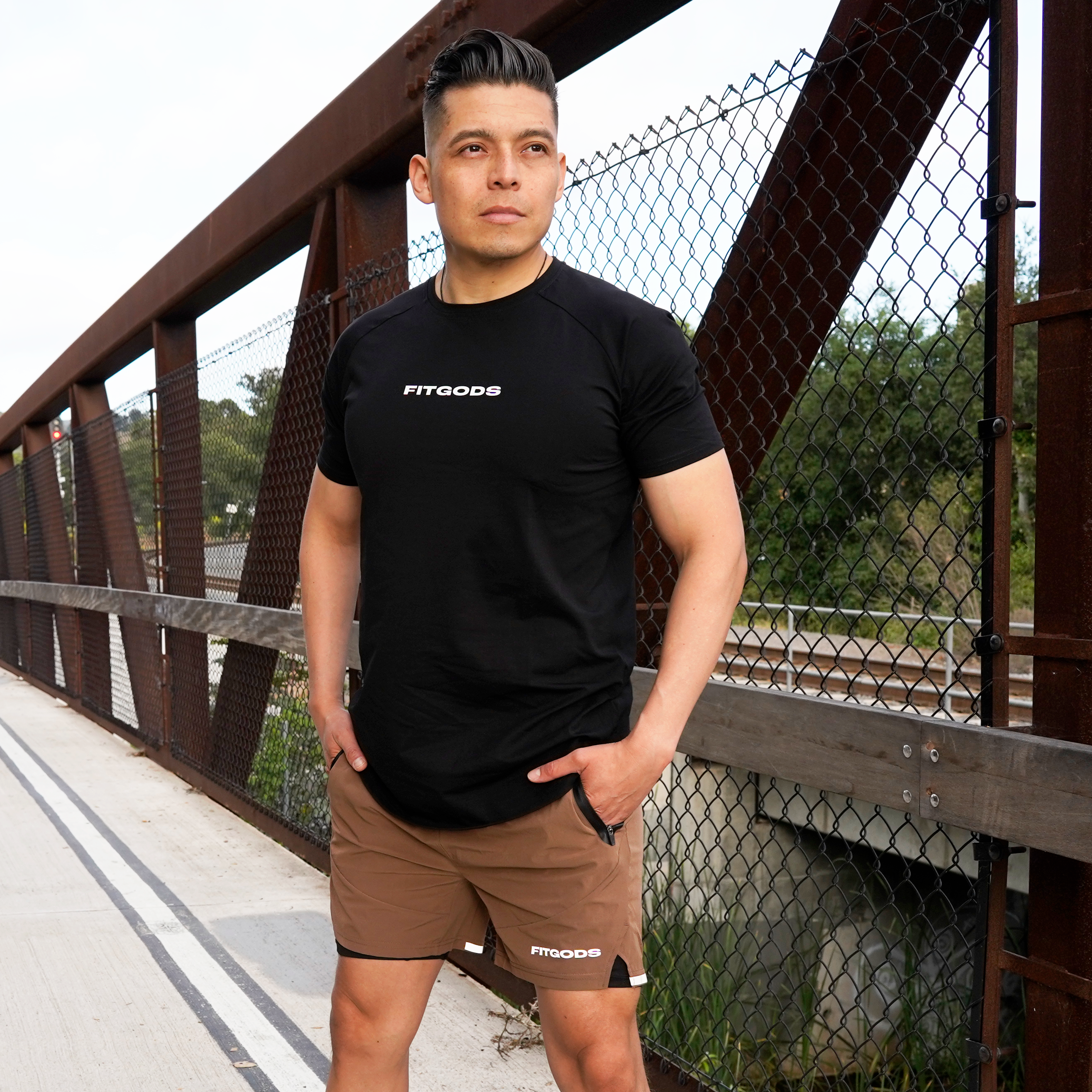 Liner Training Shorts - Brown