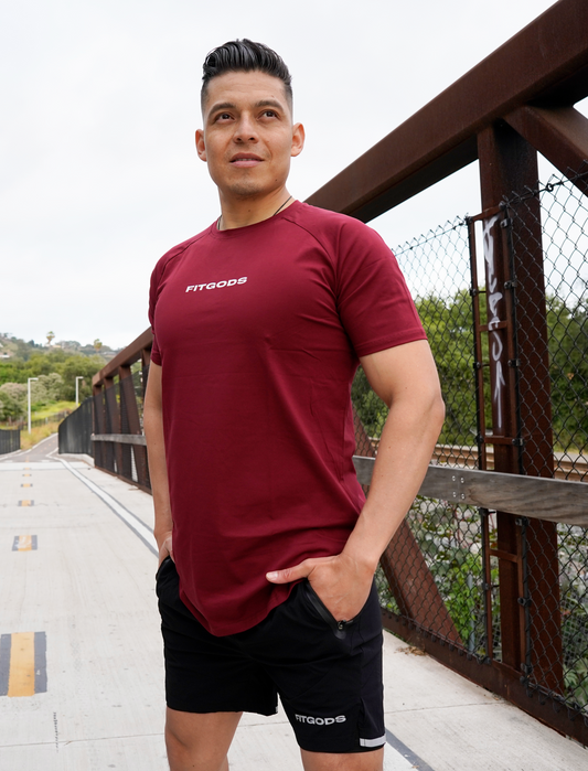 Performance Fitted Tee - Wine