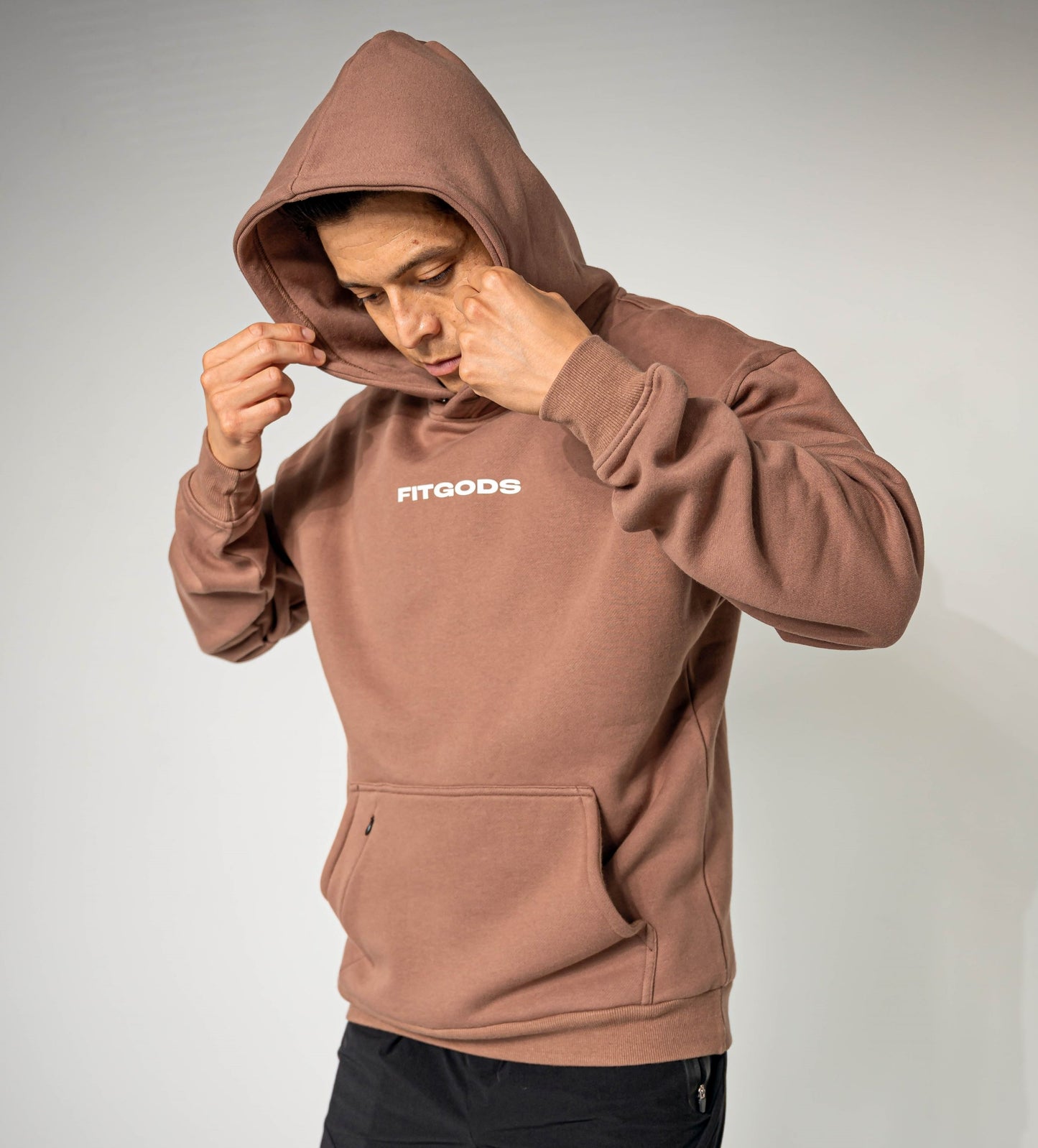 Sudadera con capucha Premium Relaxed - Marrón