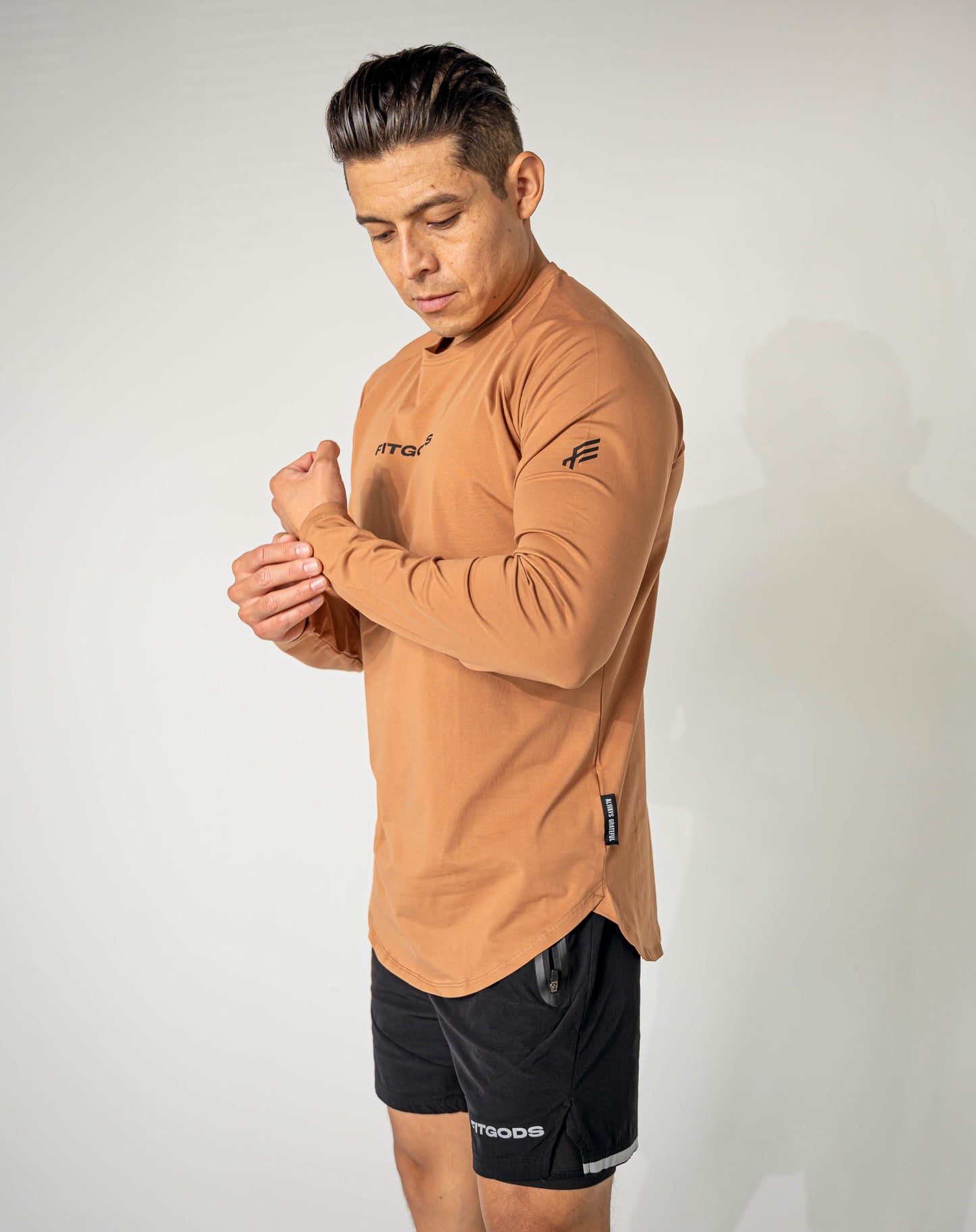 ALWAYS GRATEFUL Performance Long Sleeve - Copper Brown