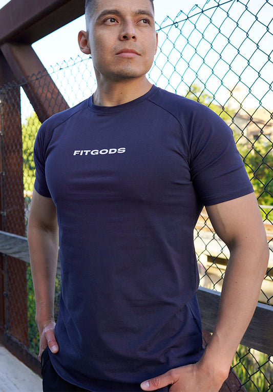 Performance Fitted Tee - Navy Blue