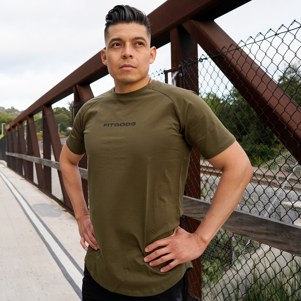 Camiseta ajustada Performance - Oliva