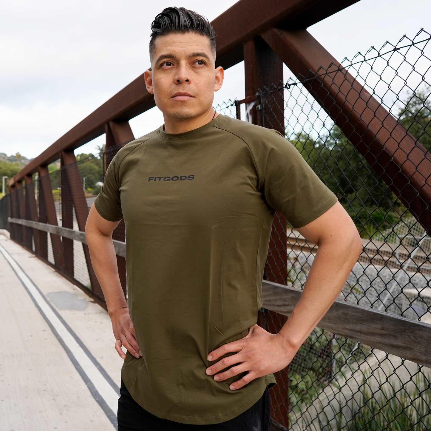 Performance Fitted Tee - Olive