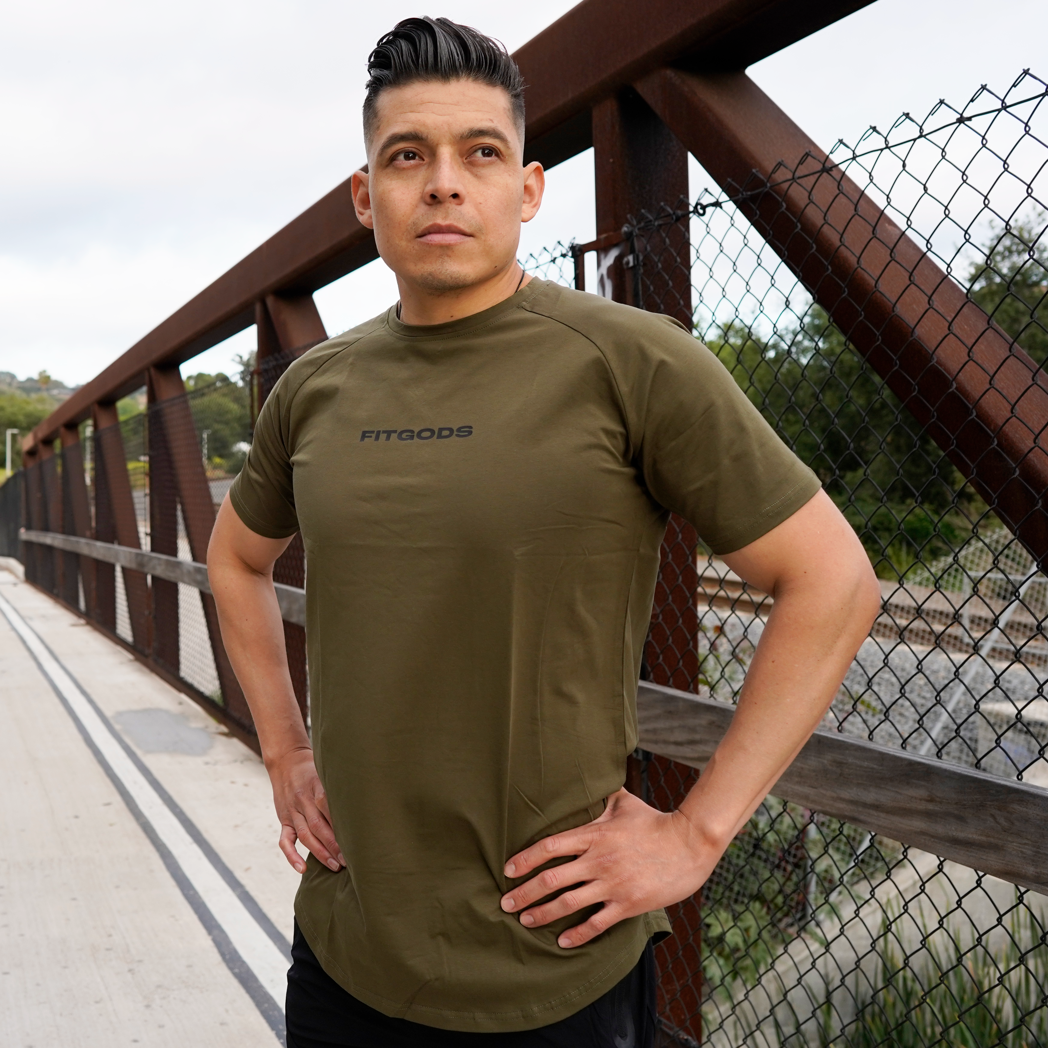 Performance Fitted Tee - Olive