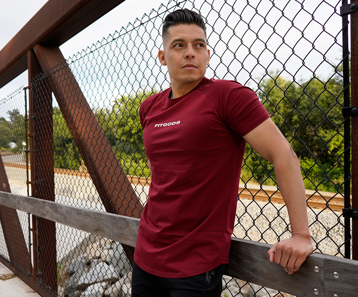 Performance Fitted Tee - Wine