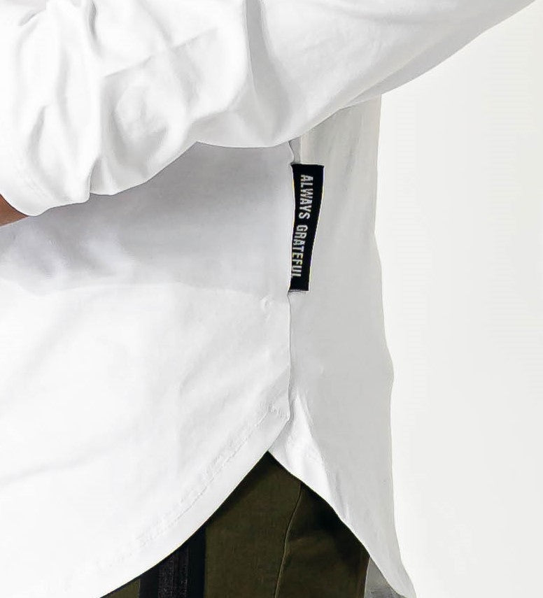 SIEMPRE GRATEFUL Performance Manga larga - Blanco